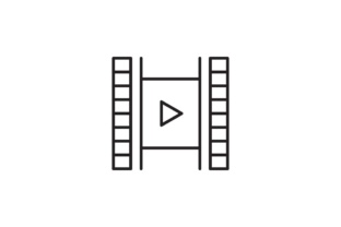 Movie Reel with Black Outline Review for Real Projects