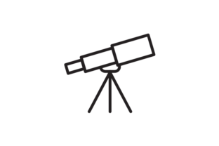 Telescope with Black Outline